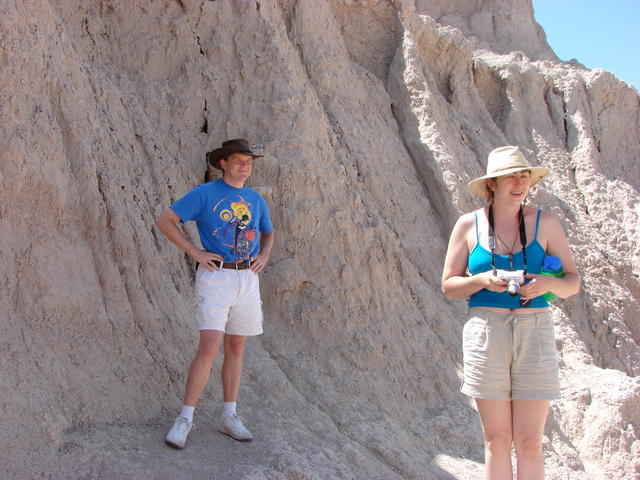 Chris and Carrie were glad they had their hats because there was lots of sun.