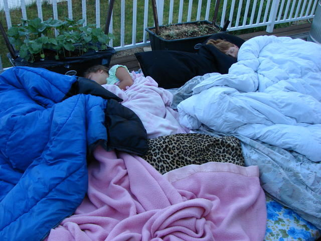 That night, some of us sleep on the deck.
