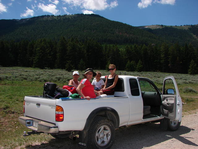 For our backpacking trip, we got to ride in the pick up to the trailhead.