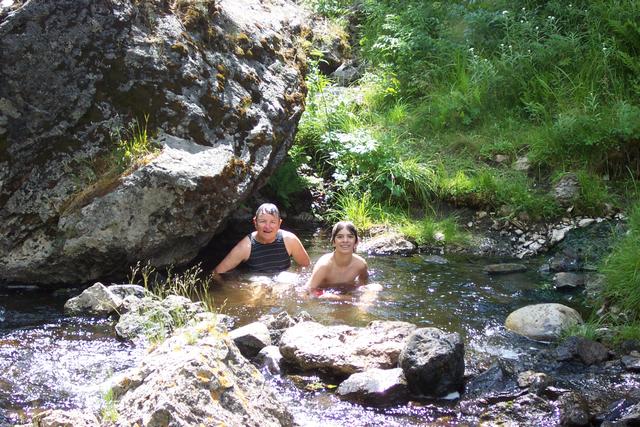 Ethan and I found this little pool across the river.