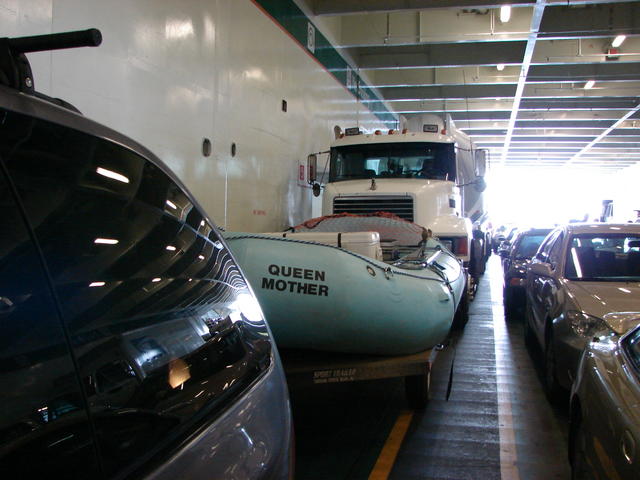 Because we had the QM, it cost us $75 to cross on the ferry!