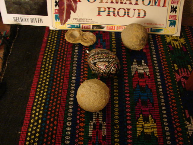 I think the egg is from C & C.  The round balls are from Terry, MT and the little double ball is from the Pryors.  (Maybe)