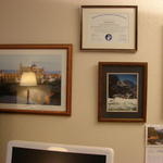 Crystal Falls, Córdoba (a gift from a student) and my certificate (framed by Kathy Pffaffinger)