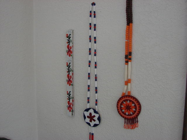 Beaded work from the garage sale near my house.