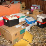 Boxes of LW's stuff.