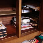 Picture albums and lots of old sheet music.