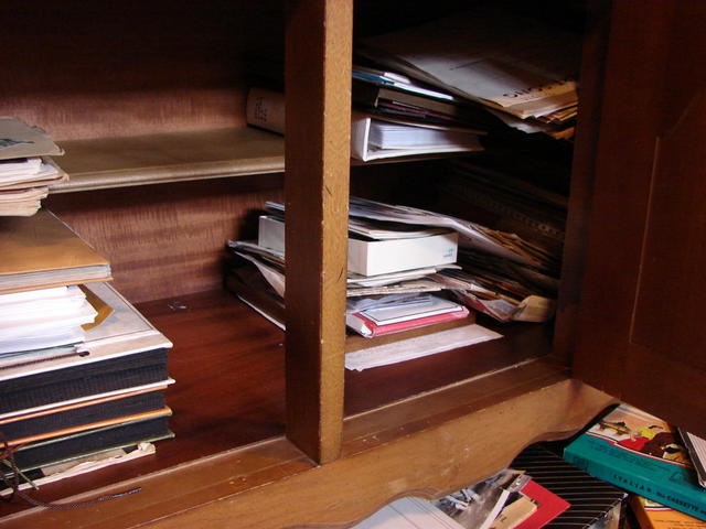 Picture albums and lots of old sheet music.
