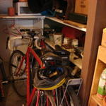 LW's road bike, my mountain bike and LW's child's bike