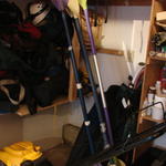 golf clubs and kayak paddles and climbing gear--some of it Post and some of it LW's
