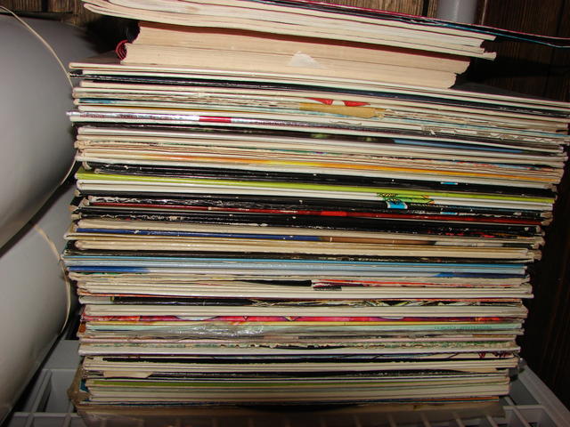 My albums.  There are several Beattles albums here, including the White Album.  Lindsay says it's hers.  You can all fight over 