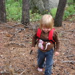 June enjoyed hiking at Silver Run with her own little tiny backpack.
