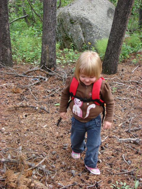 June enjoyed hiking at Silver Run with her own little tiny backpack.