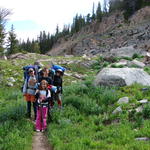 Here we are on day two as we begin out hike out to Beartooth Lake.
