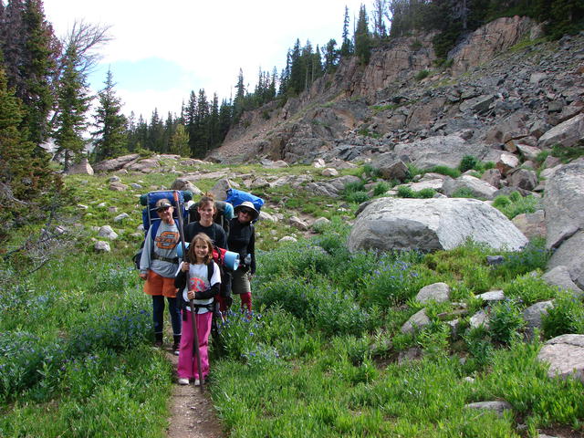 Here we are on day two as we begin out hike out to Beartooth Lake.