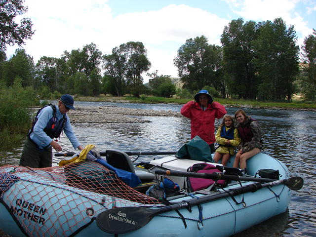 We're packing our boat for our overnight on the Yellowstone.