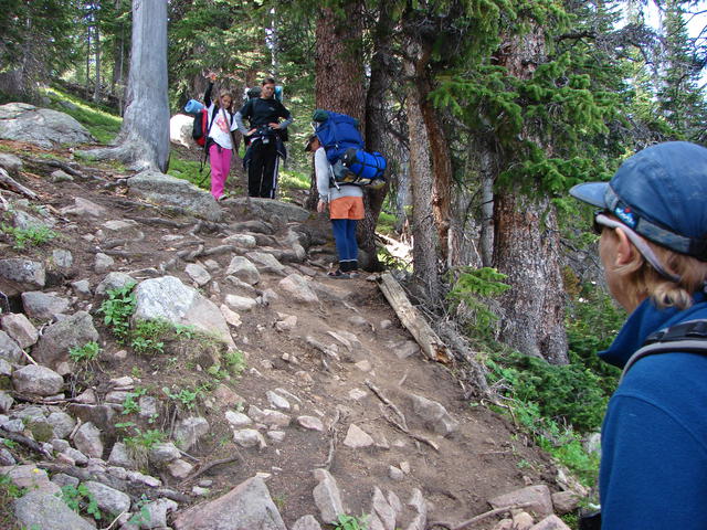 The trail is pretty steep in places.