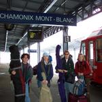 Well, here we are in Chamonix!  With all this gear, the train trip was not easy.