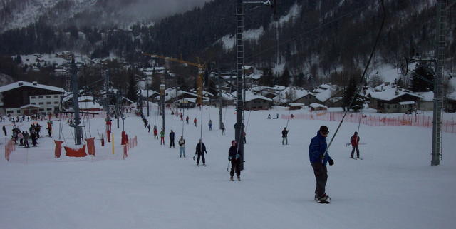 We skied at Le Tours the first day.  It had a perfect beginners' run.