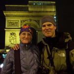 And James and Linda Wright are in front of the Arc de Triomphe on New Years Eve!