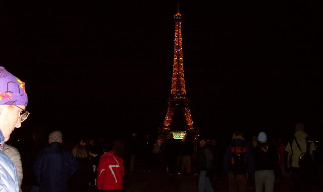Here we are at the Eiffel Tower with several hundred thousand of our closest friends!