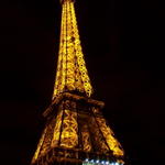 We walked right by the Eiffel Tower!  It put on a light show every hour, on the hour.