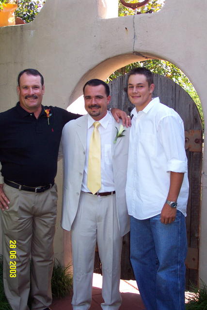 Brad with his dad Bob and his brother Daniel