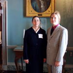 Chris and Carrie in the State Department the day Chris got sworn into the Foreign Service.