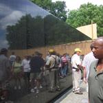 We weren't able to see much of the Vietnam Memorial because most of it is under rehabilitation.