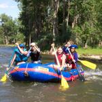 The paddlers were having fun in Eddy.  See them paddle upstream!