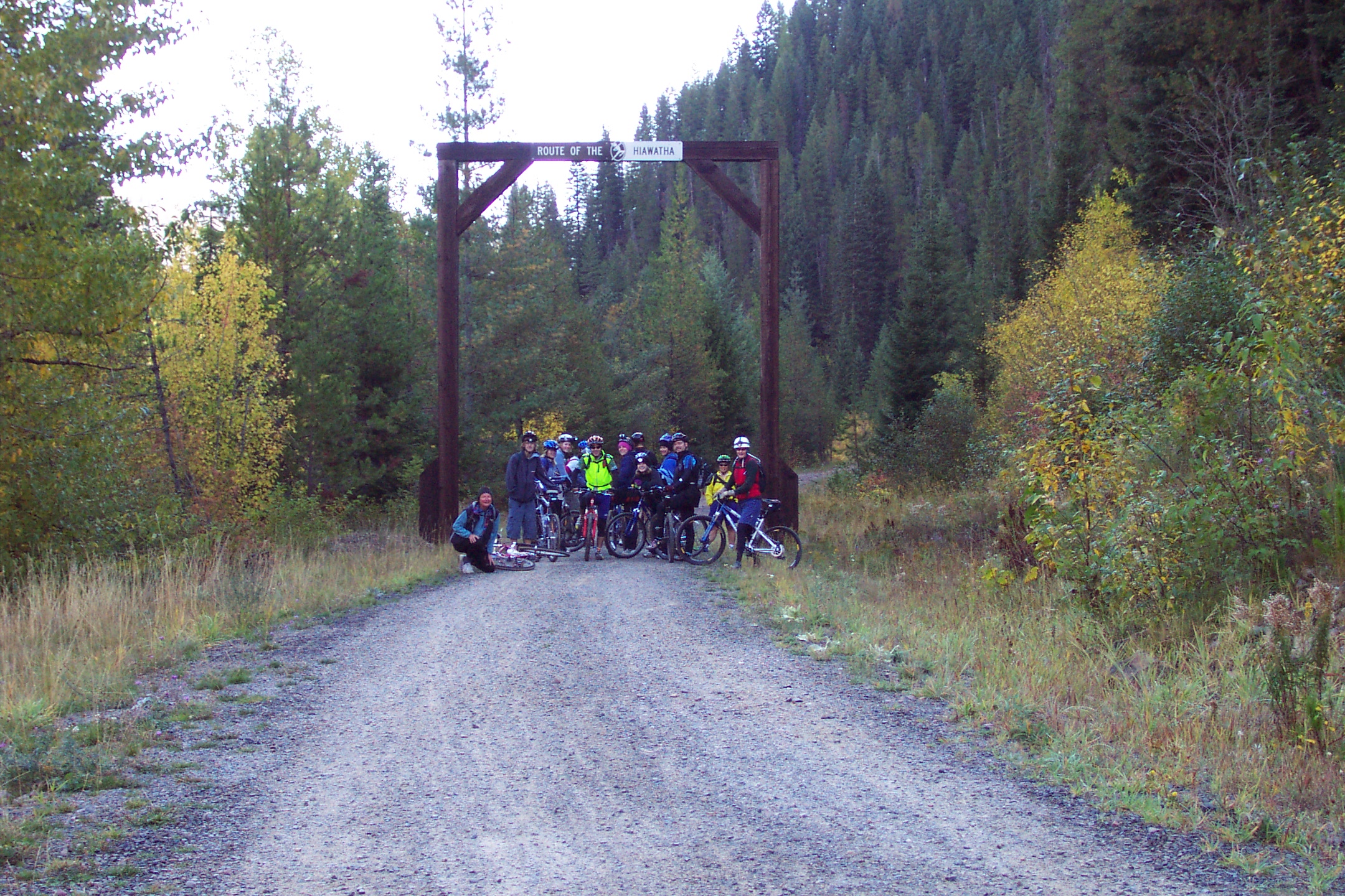 We rode the Hiawatha Bike Trail the last week-end in September.  It's an abandoned railroad bed on the Idaho/Montana border.