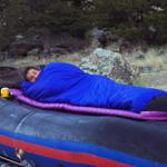 Jim found a great spot to put his sleeping bag.  Can you guess?
