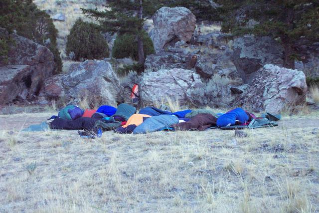 Most of us just slept on tarps on the cold ground.