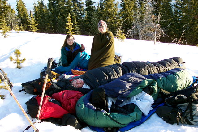 Some of us found it really hard to get out of our nice, warm sleeping bags.