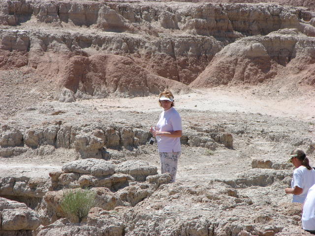 Peggy hiked through the mazes.