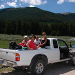 For our backpacking trip, we got to ride in the pick up to the trailhead.