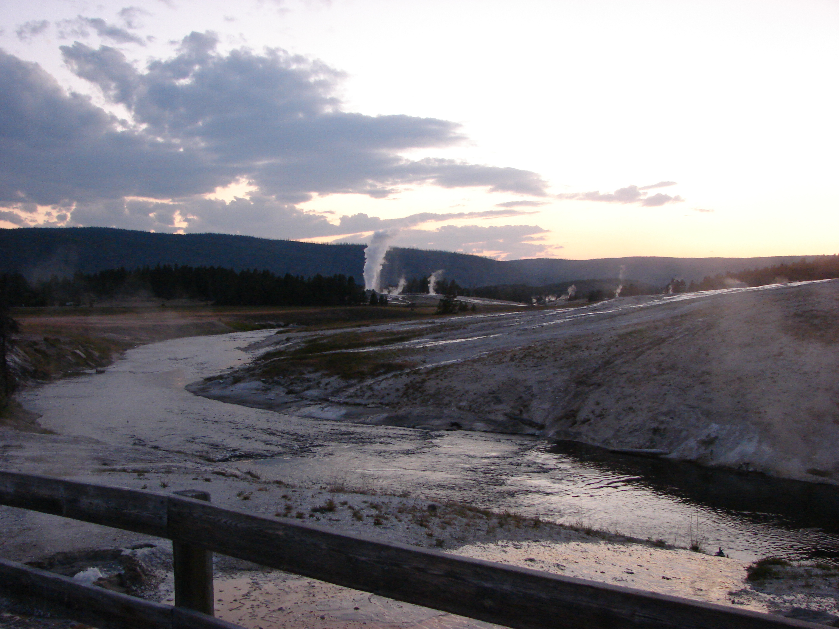 As soon as we got to Old Faithful, Castle erupted.