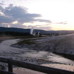 As soon as we got to Old Faithful, Castle erupted.