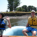 Ethan and Isaac chilled out on the Queen Mother for awhile.