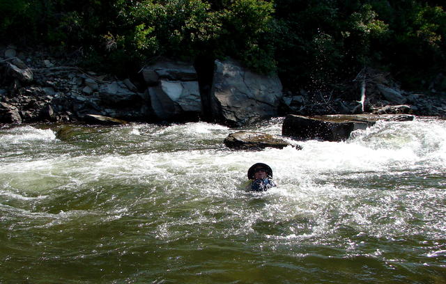 It was probably around 100 degrees while we swam.