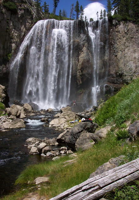 We could get into the big falls, but it was cold and powerful.