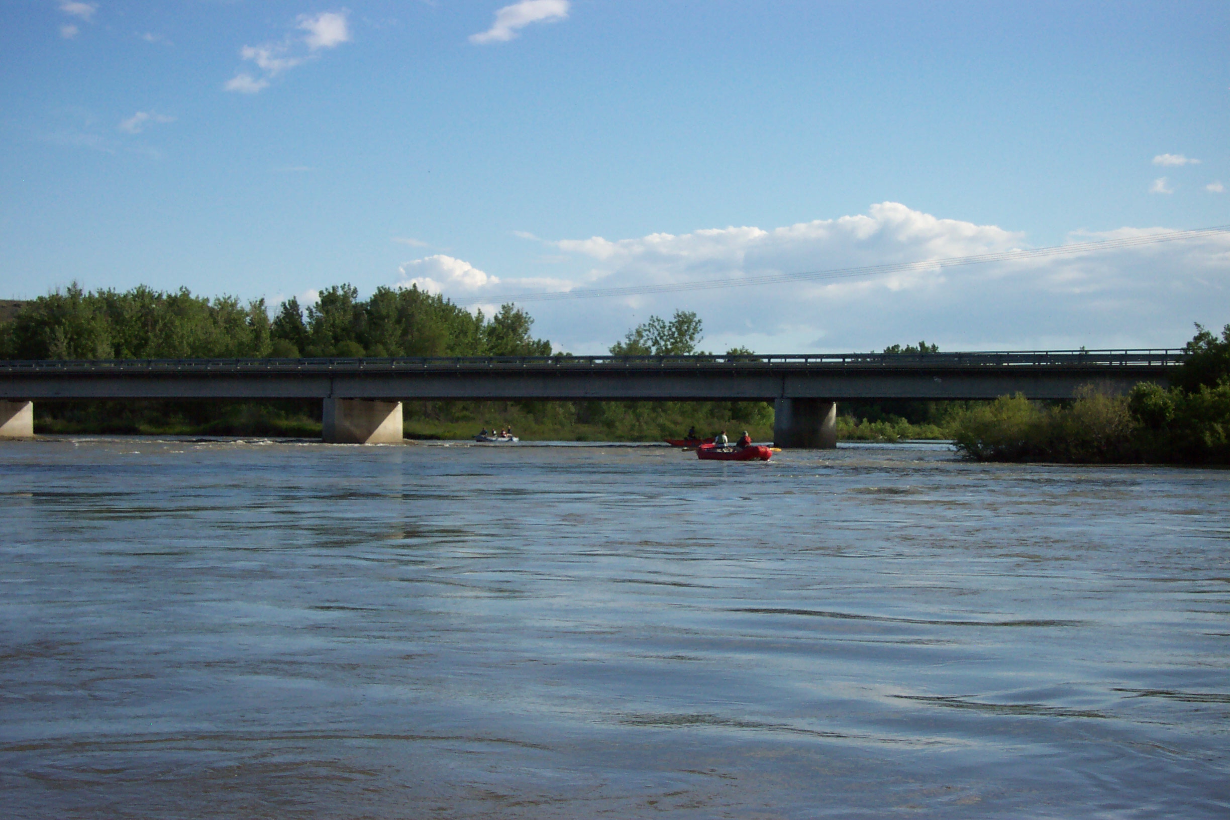 We floated under the Duck Creek Bridge.