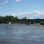 We floated under the Duck Creek Bridge.