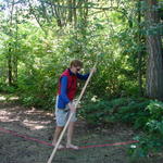 We found the slack line to be quite challenging!