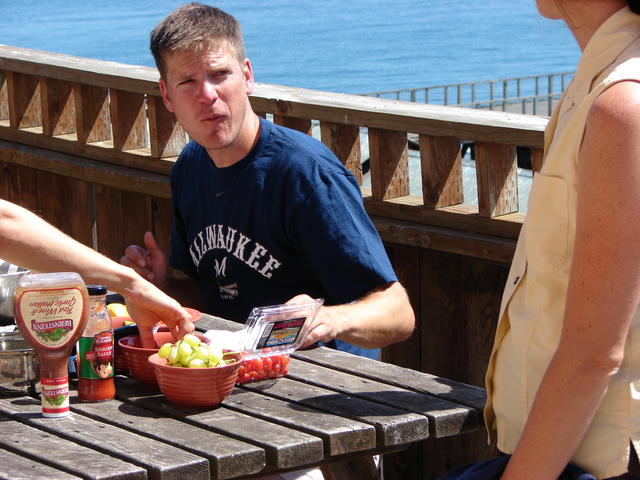 On wedding day, James helped us prepare a crab feast, in Seattle style.