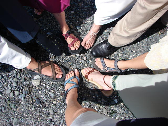 This is our wedding footware.
