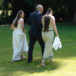 Lindsay, JJ and Carrie walk to Lindsay's hiding place.