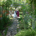 JJ and I walk with Lindsay to her smudging ceremony.