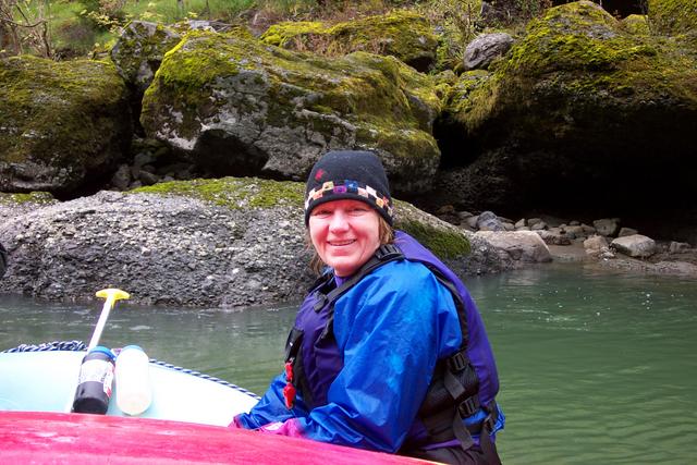 Chris is happy to be on the river.