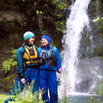 Lindsay and her mom by the waterfall.