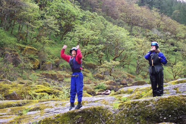 Ben's getting ready to jump really high.